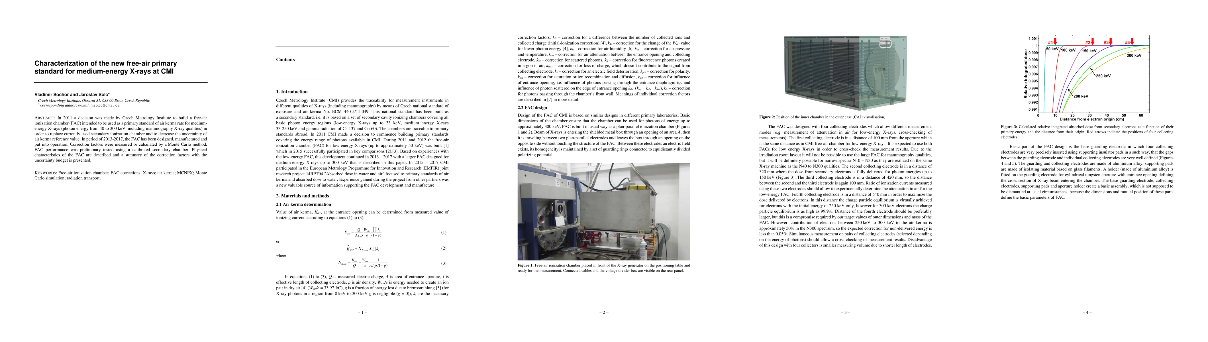 Thumbnail for Characterization of the new free-air primary standard for medium-energy
  X-rays at CMI