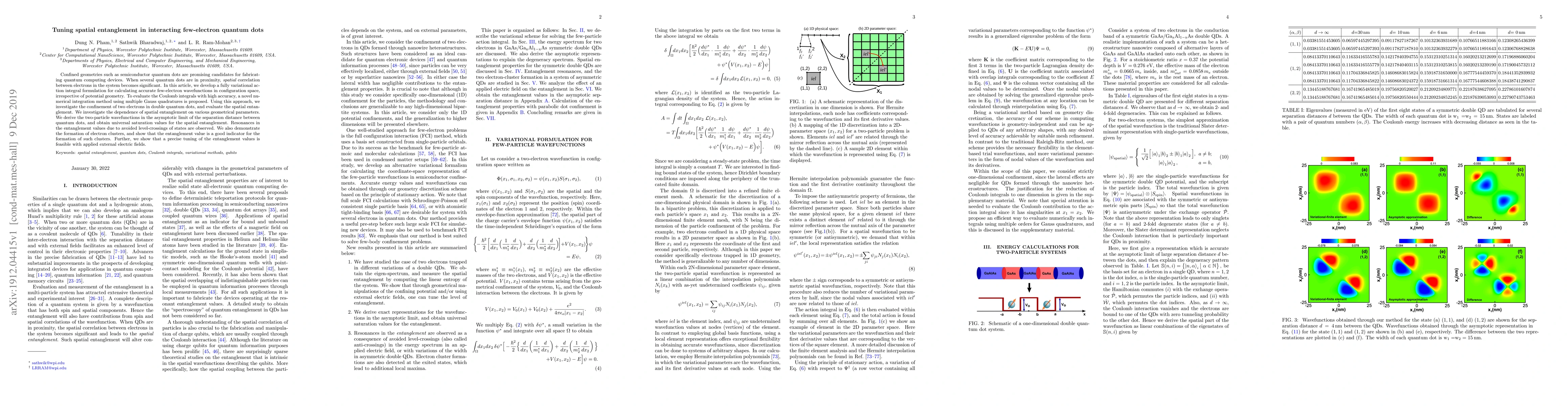 Thumbnail for Tuning spatial entanglement in interacting few-electron quantum dots