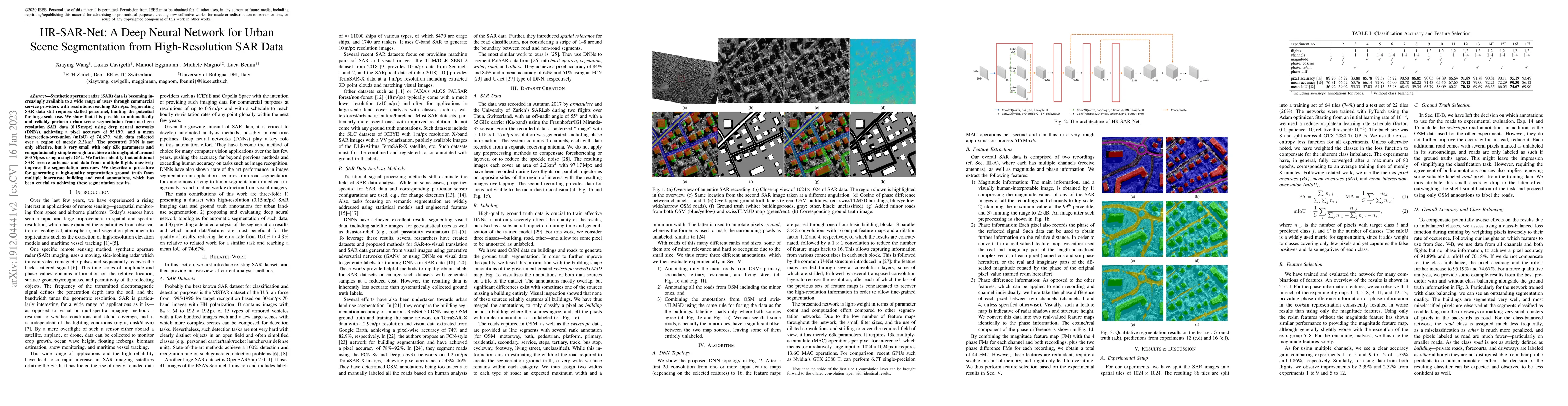 Thumbnail for HR-SAR-Net: A Deep Neural Network for Urban Scene Segmentation from
  High-Resolution SAR Data