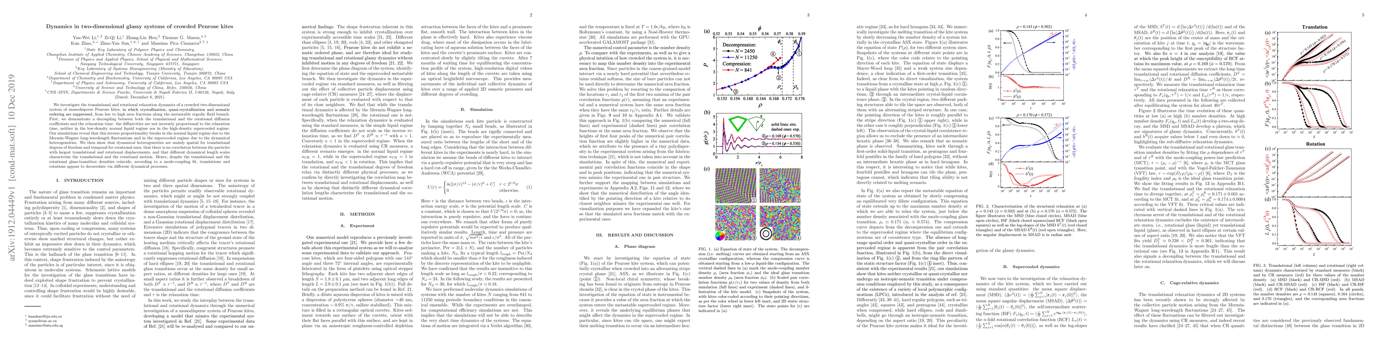Thumbnail for Dynamics in two-dimensional glassy systems of crowded Penrose kites