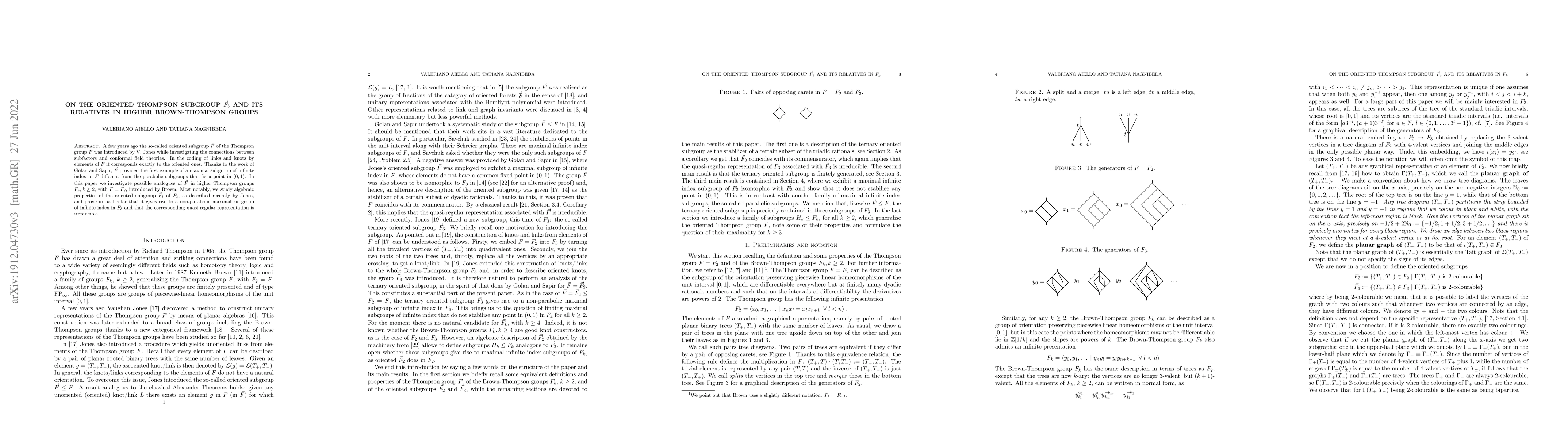 Thumbnail for On the oriented Thompson subgroup $\vec{F}_3$ and its relatives in
  higher Brown-Thompson groups