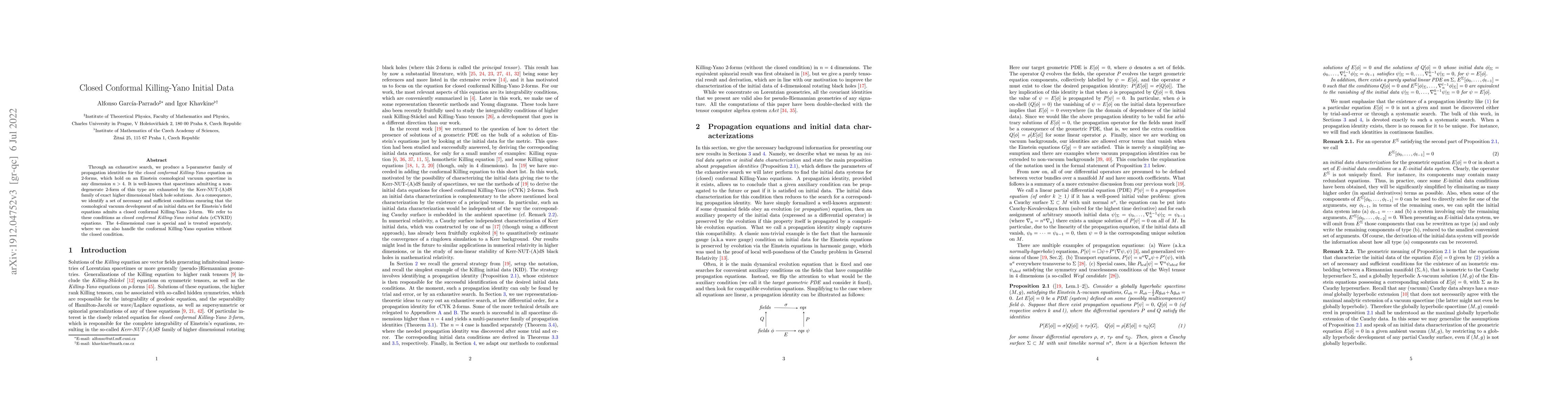 Thumbnail for Closed conformal Killing-Yano initial data