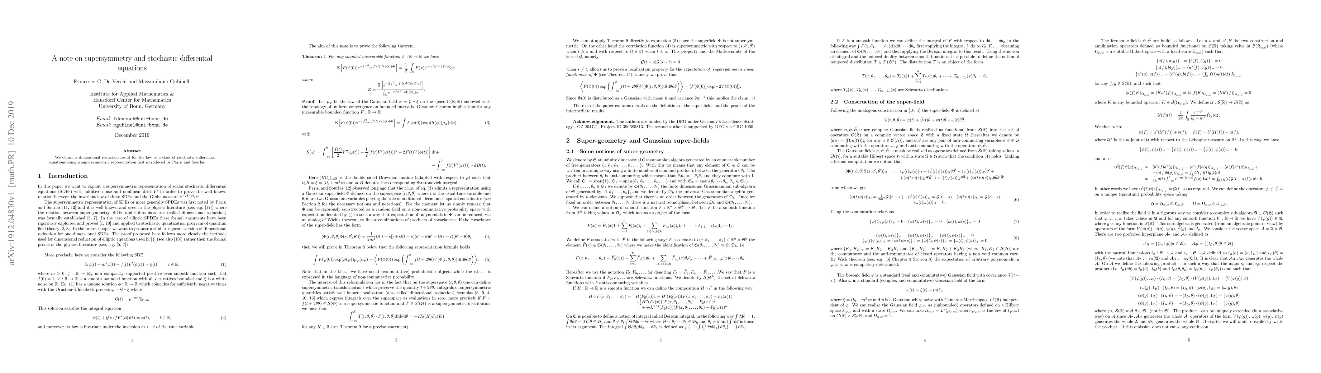 Thumbnail for A note on supersymmetry and stochastic differential equations