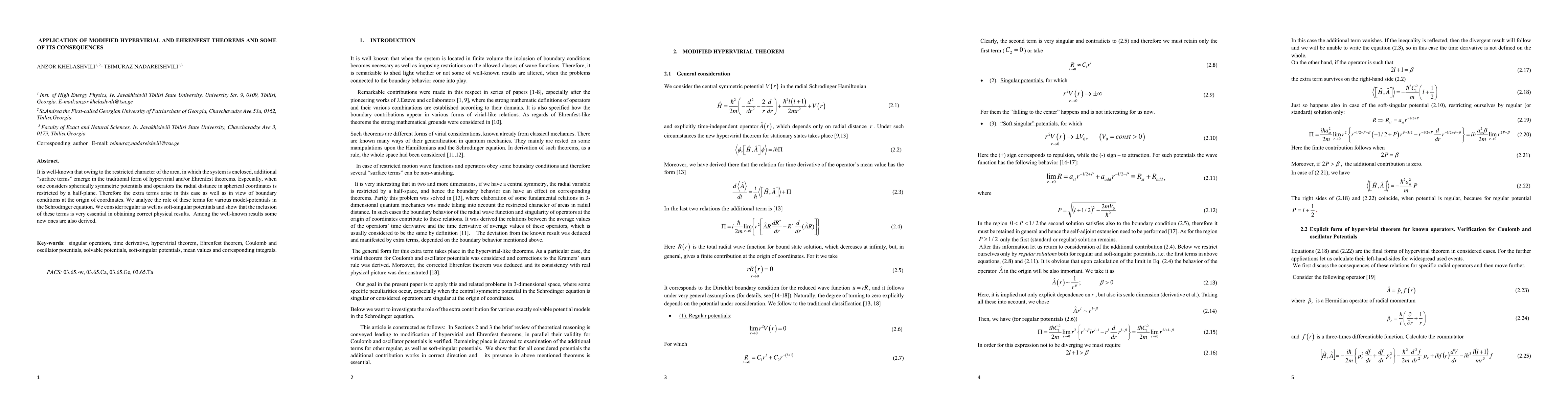 Thumbnail for Application of Modified Hypervirial and Ehrenfest Theorems and Some of
  its Consequences