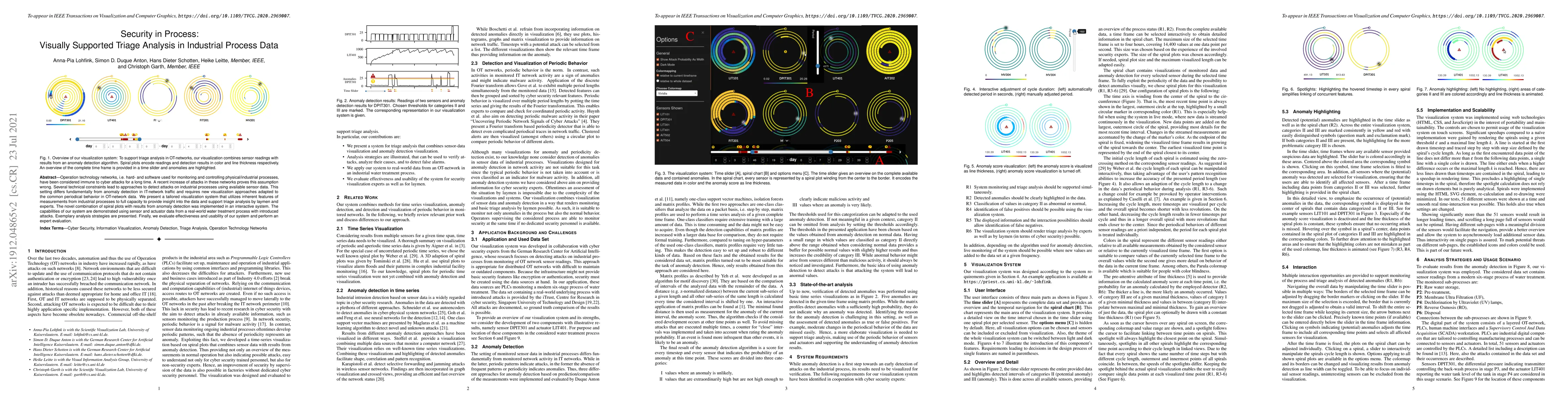 Thumbnail for Security in Process: Visually Supported Triage Analysis in Industrial
  Process Data