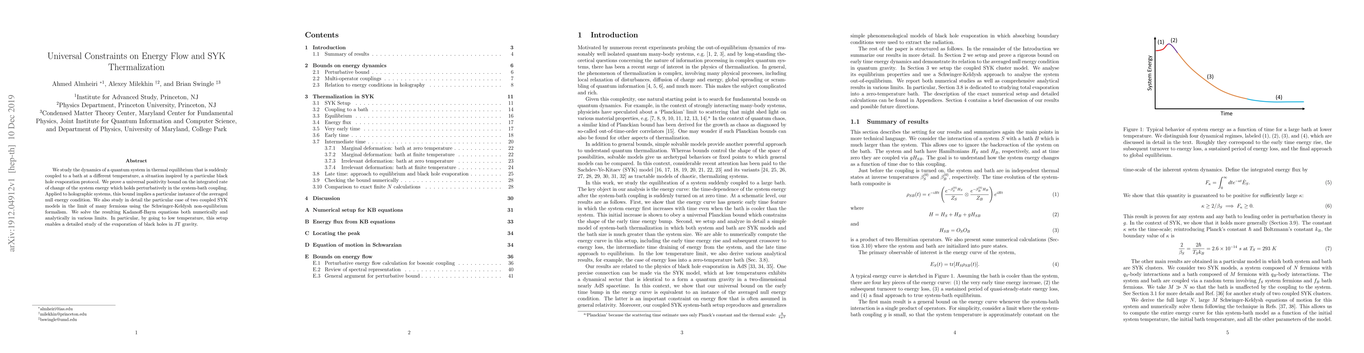 Thumbnail for Universal Constraints on Energy Flow and SYK Thermalization