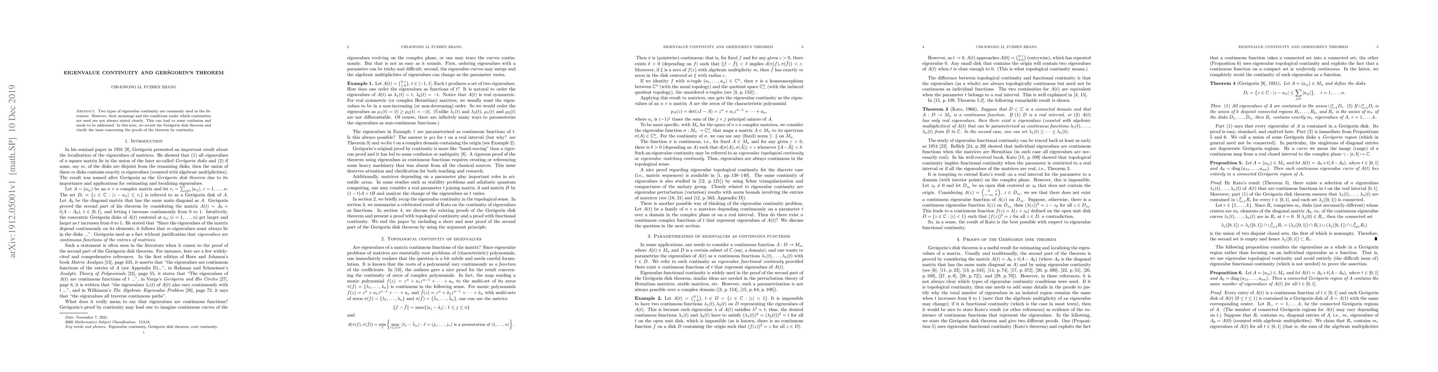 Thumbnail for Eigenvalue continuity and Ger\v{s}gorin's theorem