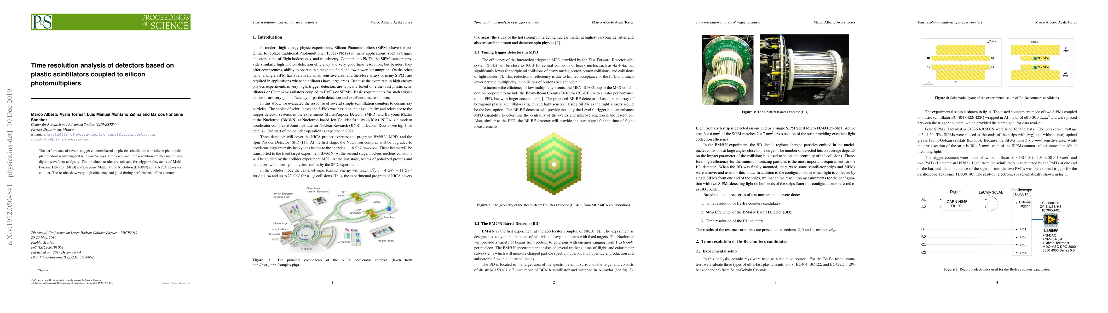 Thumbnail for Time resolution analysis of detectors based on plastic scintillators
  coupled to silicon photomultipliers