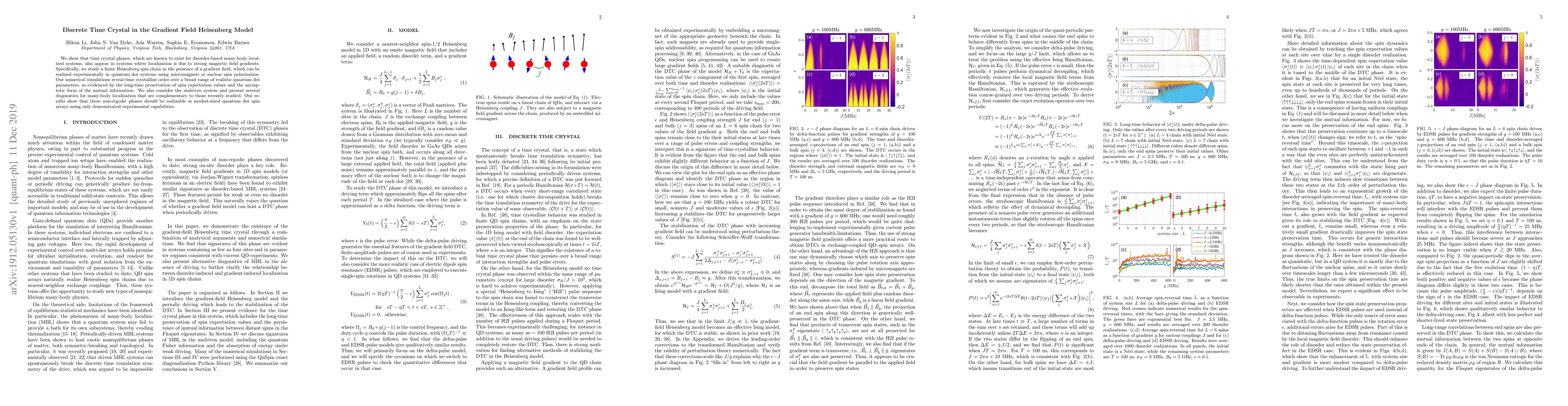 Thumbnail for Discrete time crystal in the gradient field Heisenberg model