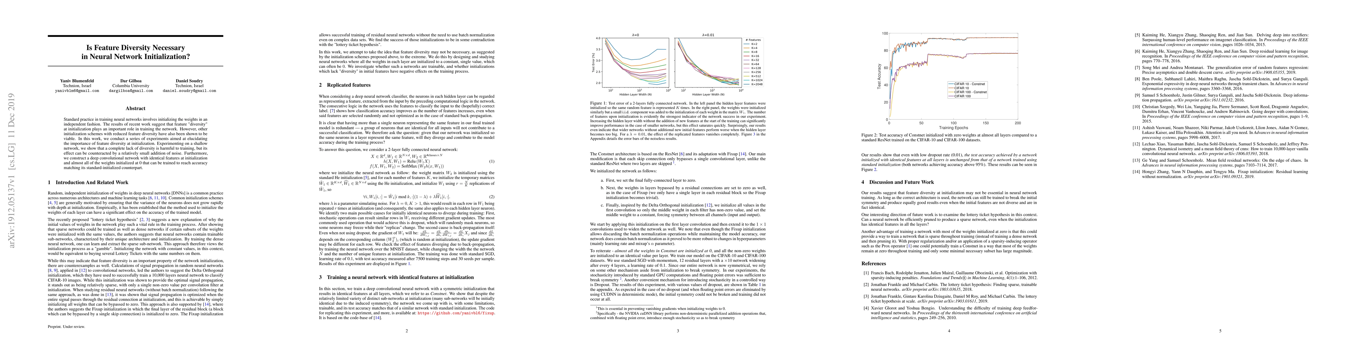 Thumbnail for Is Feature Diversity Necessary in Neural Network Initialization?