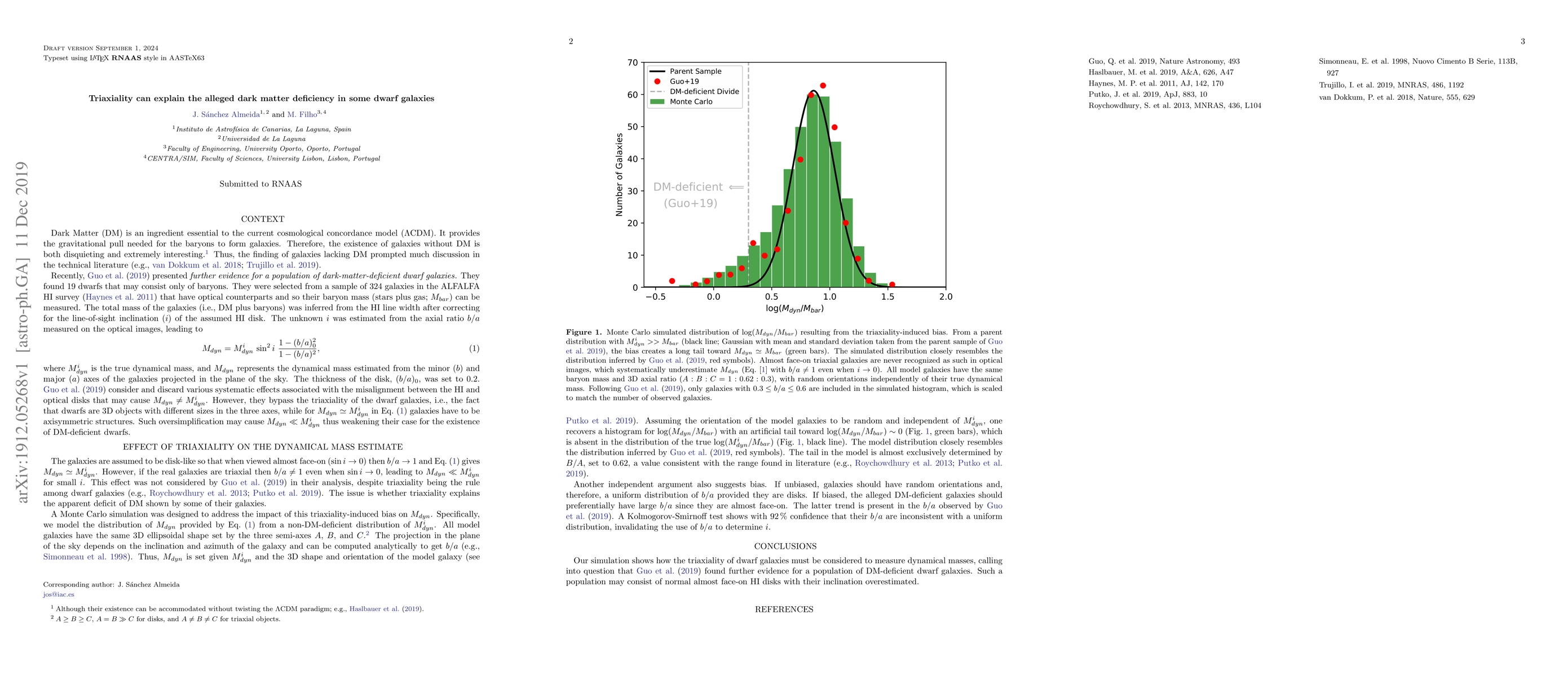 Thumbnail for Triaxiality can explain the alleged dark matter deficiency in some dwarf
  galaxies