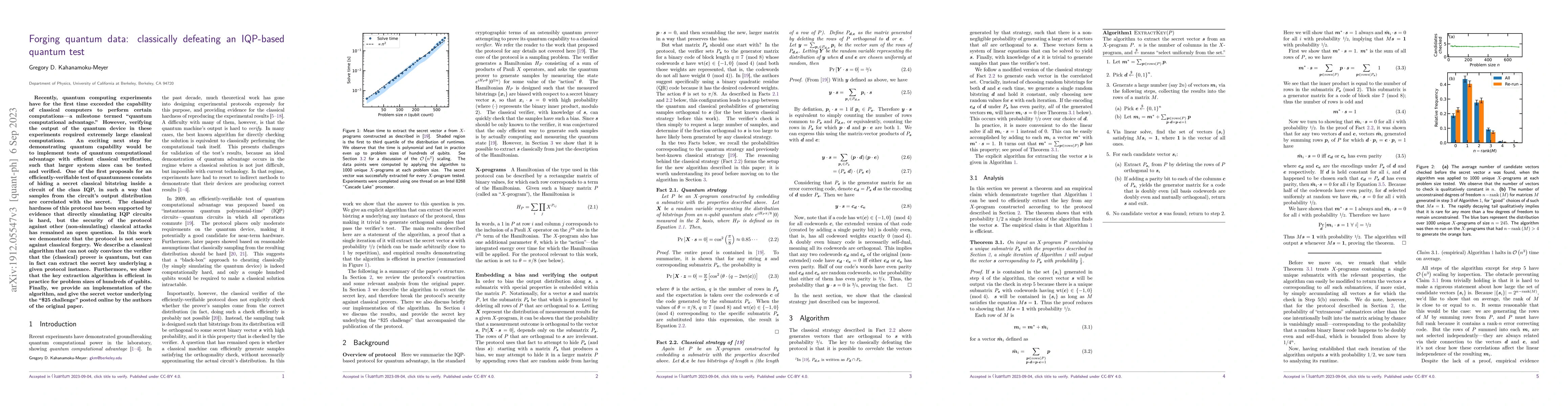 Thumbnail for Forging quantum data: classically defeating an IQP-based quantum test