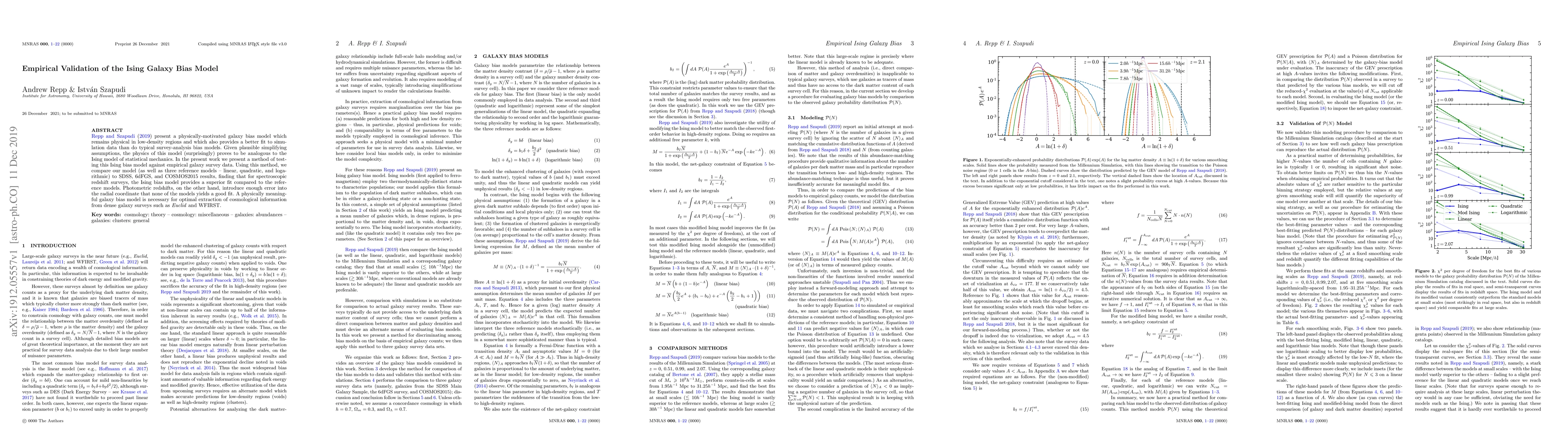 Thumbnail for Empirical Validation of the Ising Galaxy Bias Model