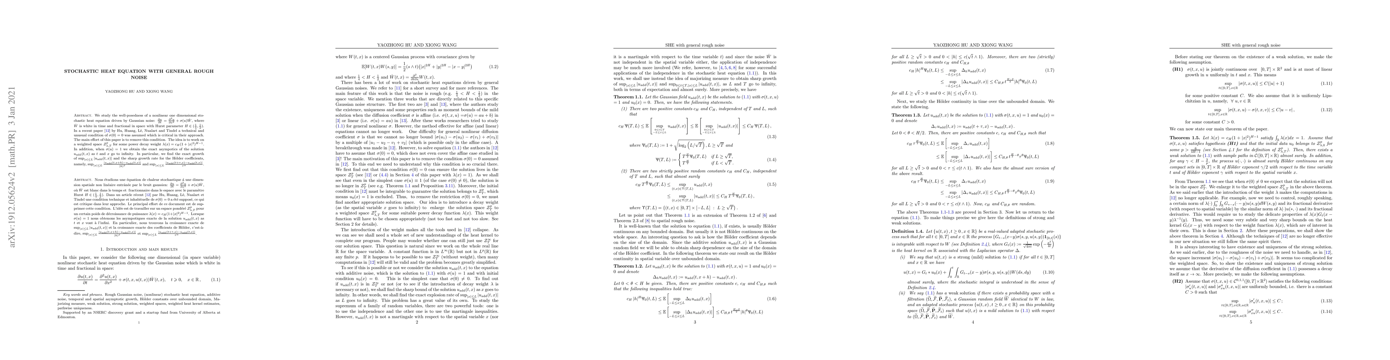 Thumbnail for Stochastic Heat Equation with general noise