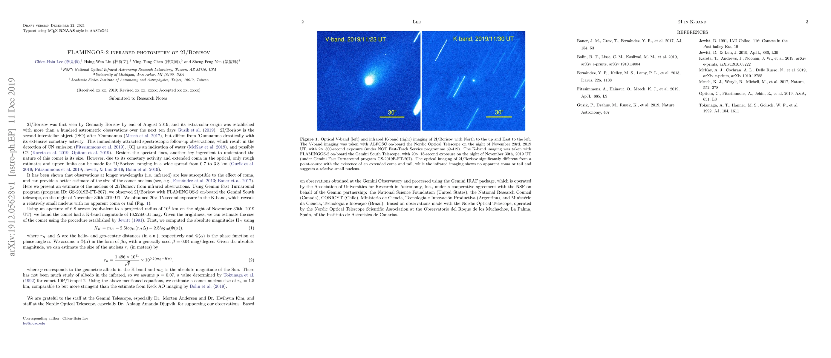 Thumbnail for FLAMINGOS-2 infrared photometry of 2I/Borisov