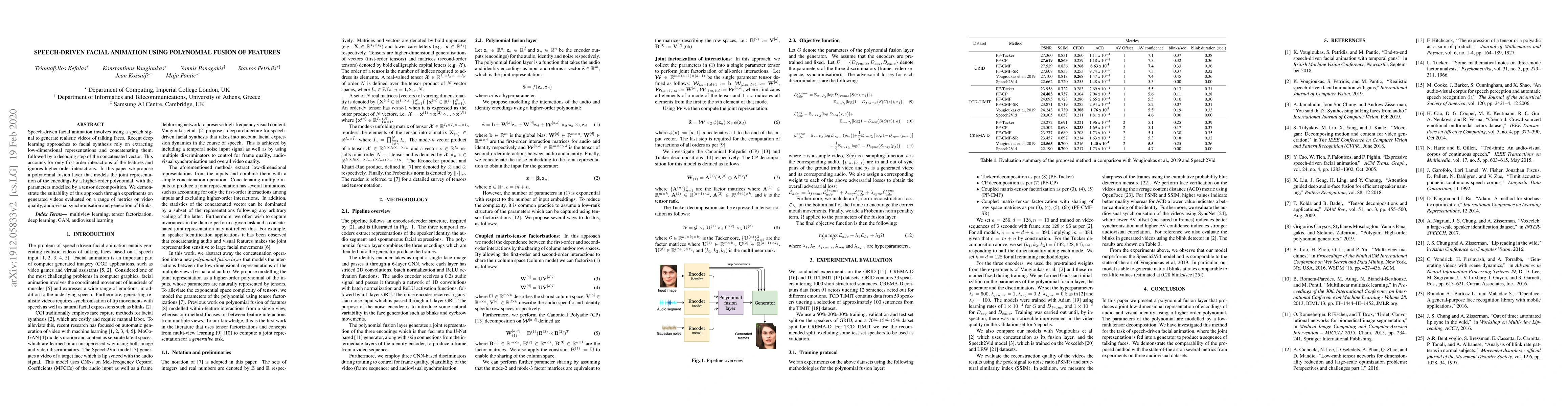 Thumbnail for Speech-driven facial animation using polynomial fusion of features
