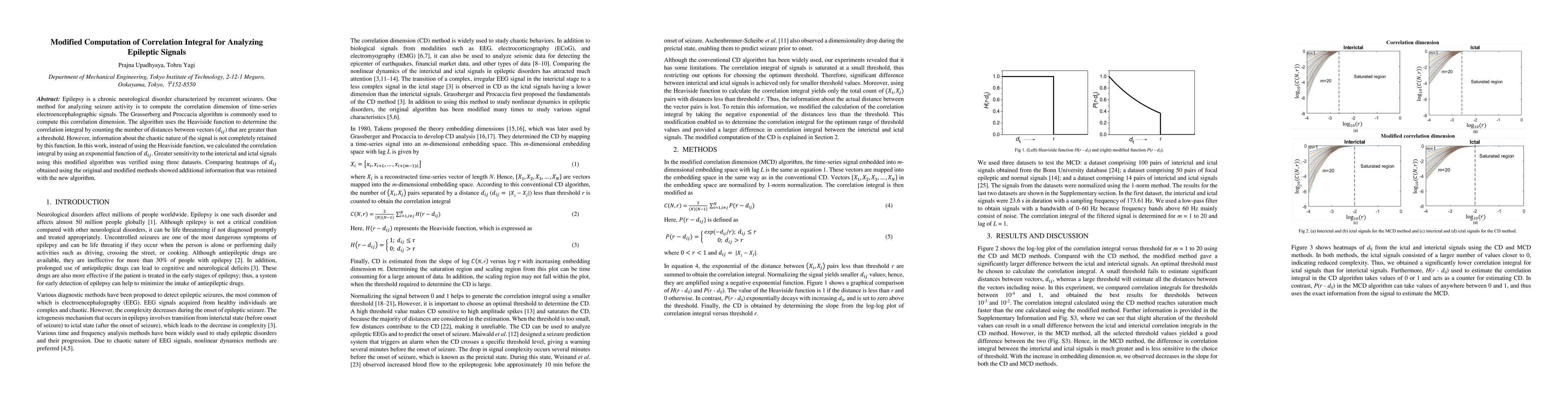 Thumbnail for Modified Computation of Correlation Integral for Analyzing Epileptic
  Signals