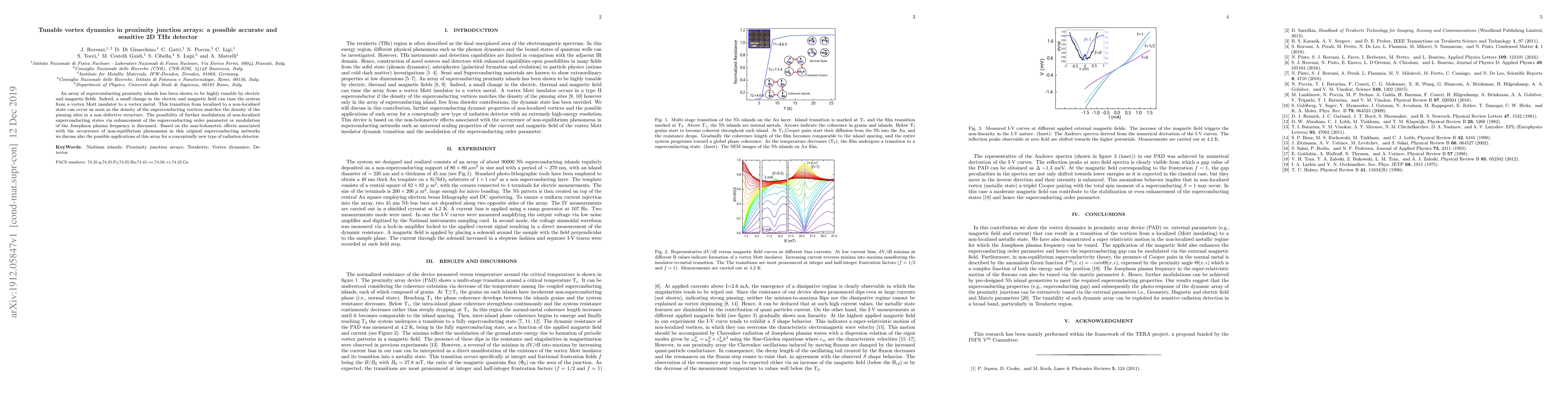 Thumbnail for Tunable vortex dynamics in proximity junction arrays: a possible
  accurate and sensitive 2D THz detector