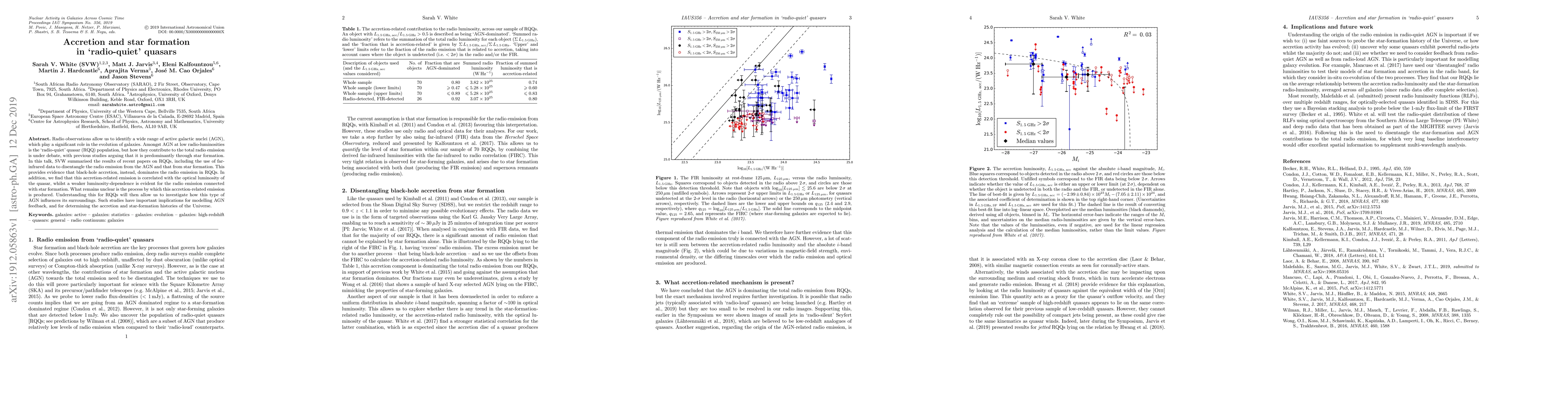 Thumbnail for Accretion and star formation in 'radio-quiet' quasars