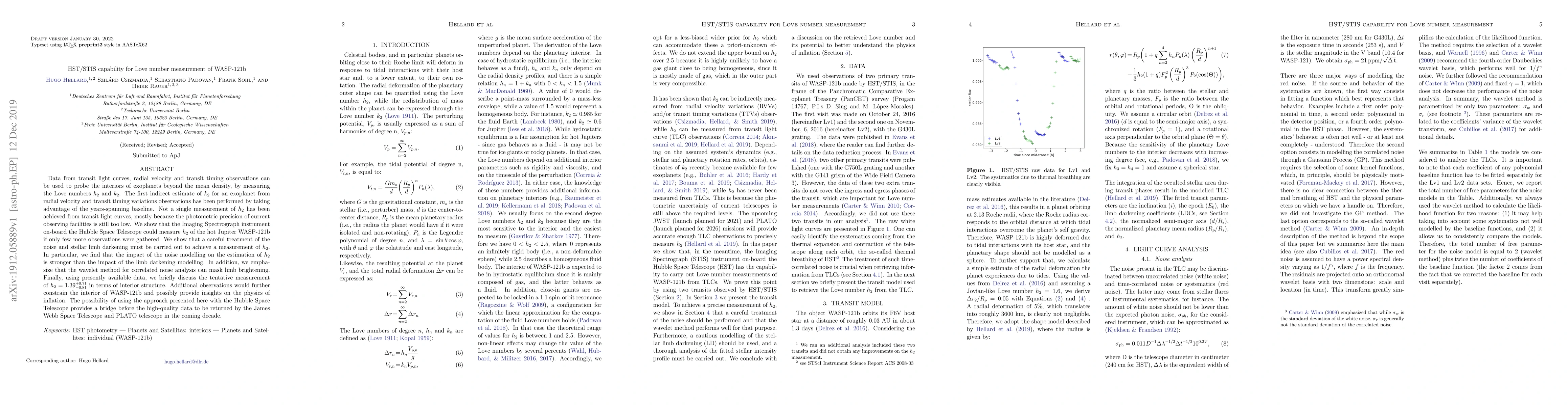Thumbnail for HST/STIS capability for Love number measurement of WASP-121b