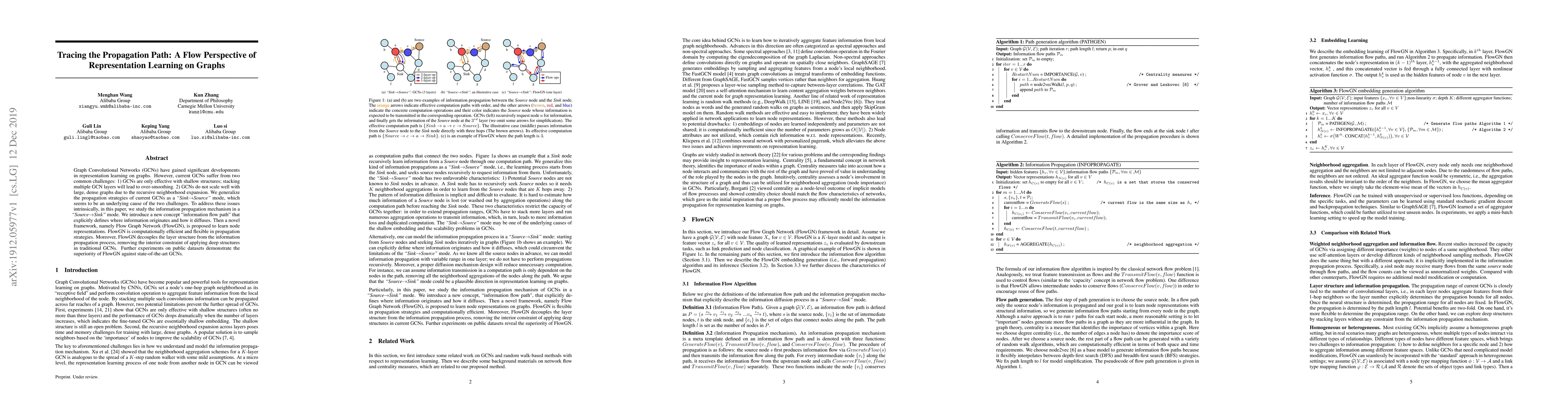 Thumbnail for Tracing the Propagation Path: A Flow Perspective of Representation
  Learning on Graphs