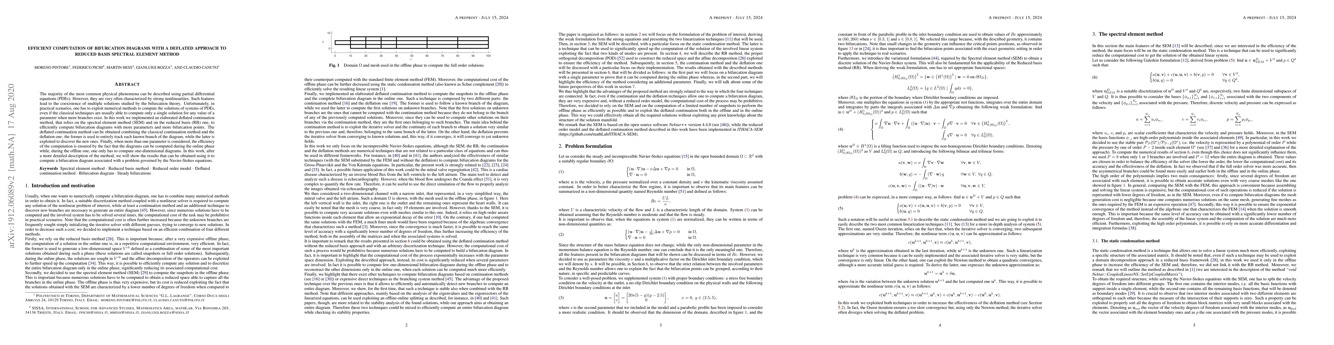 Thumbnail for Efficient computation of bifurcation diagrams with a deflated approach
  to reduced basis spectral element method