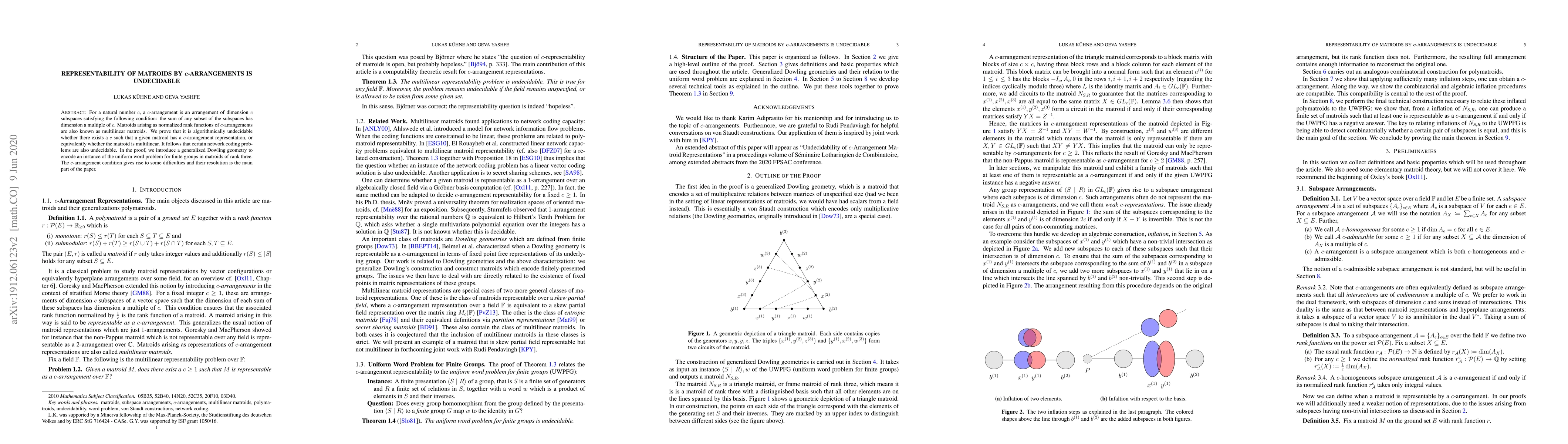 Thumbnail for Representability of Matroids by c-Arrangements is Undecidable