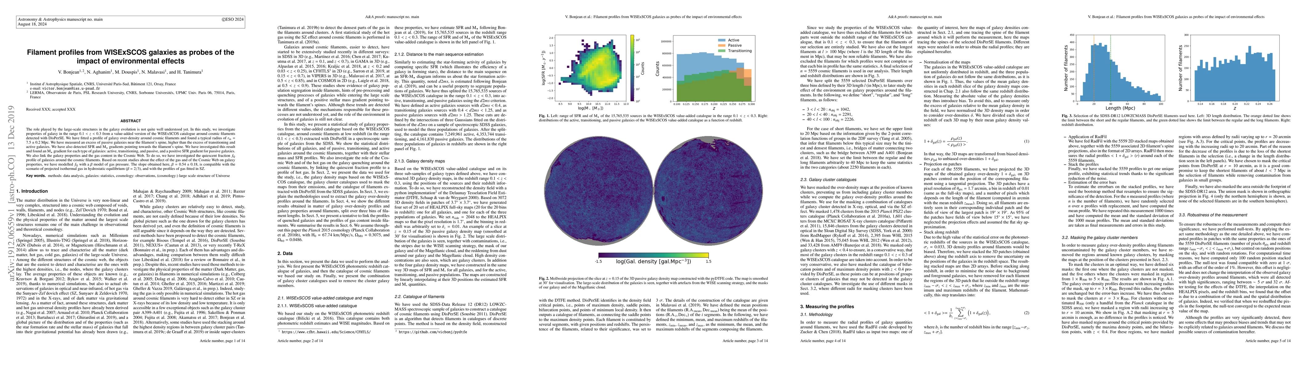Thumbnail for Filament profiles from WISExSCOS galaxies as probes of the impact of
  environmental effects