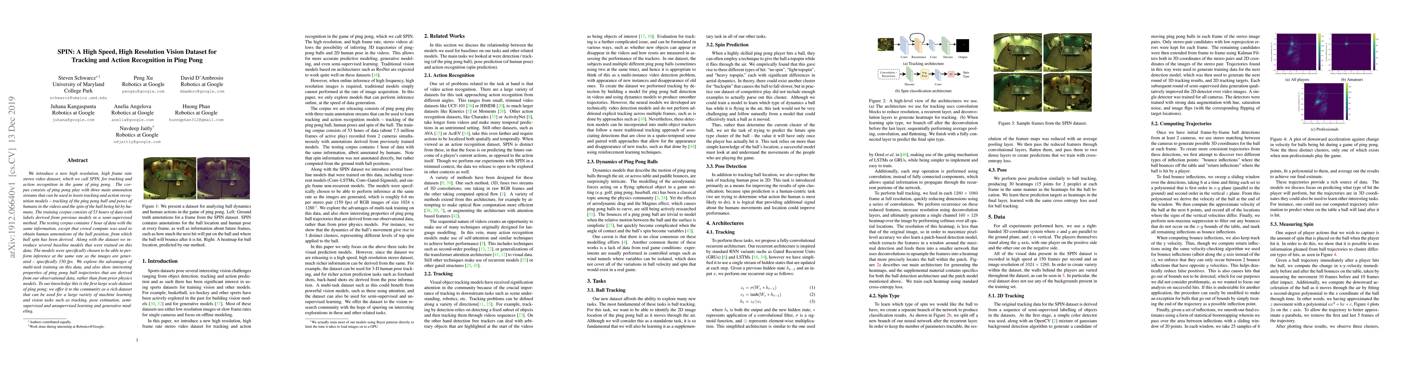 Thumbnail for SPIN: A High Speed, High Resolution Vision Dataset for Tracking and
  Action Recognition in Ping Pong