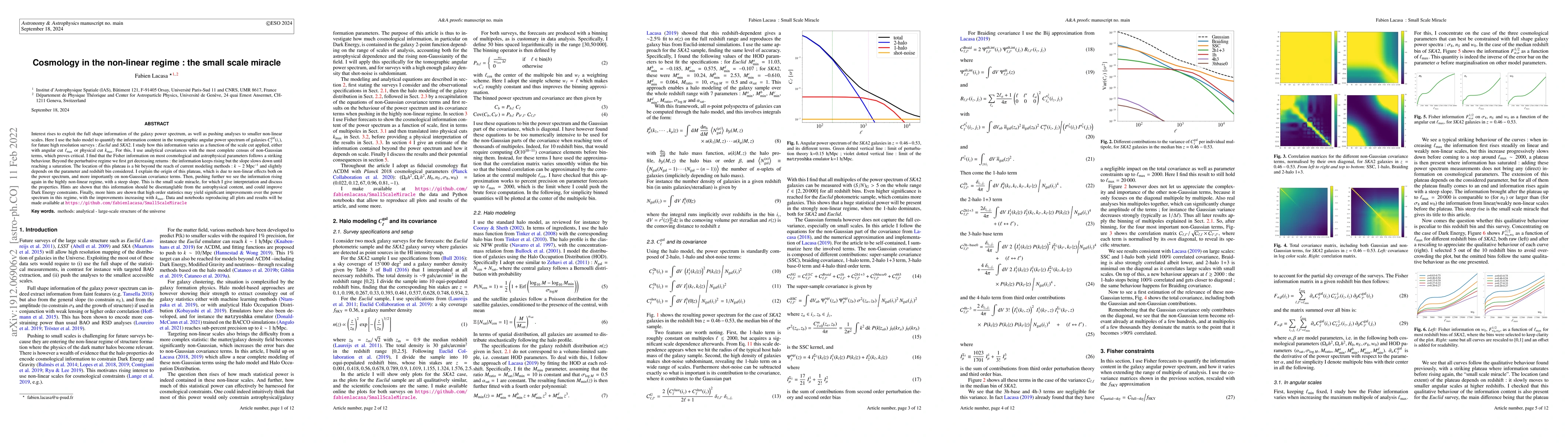 Thumbnail for Cosmology in the non-linear regime : the small scale miracle