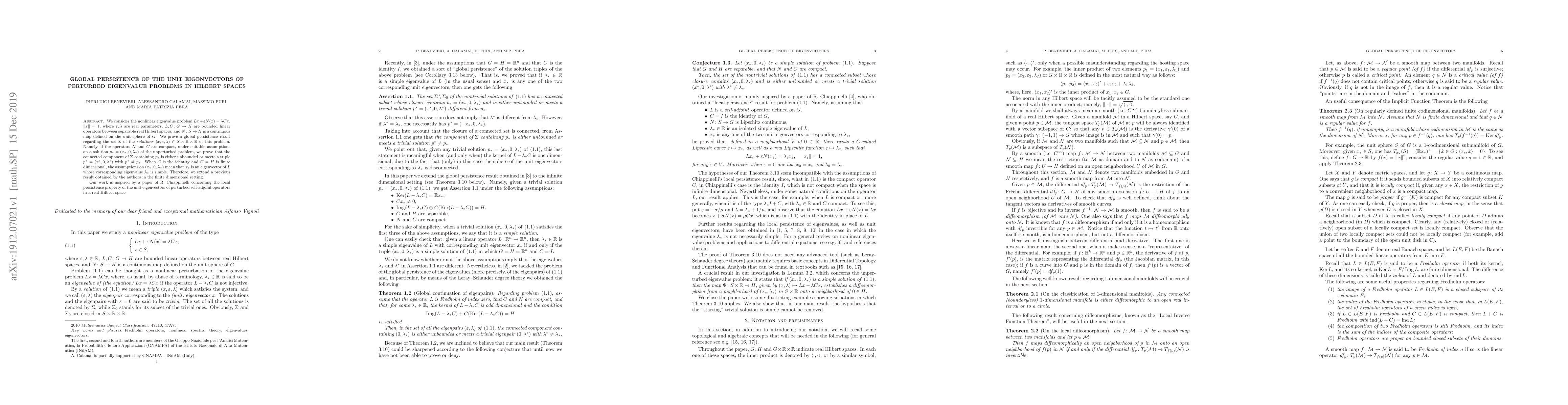 Thumbnail for Global persistence of the unit eigenvectors of perturbed eigenvalue
  problems in Hilbert spaces