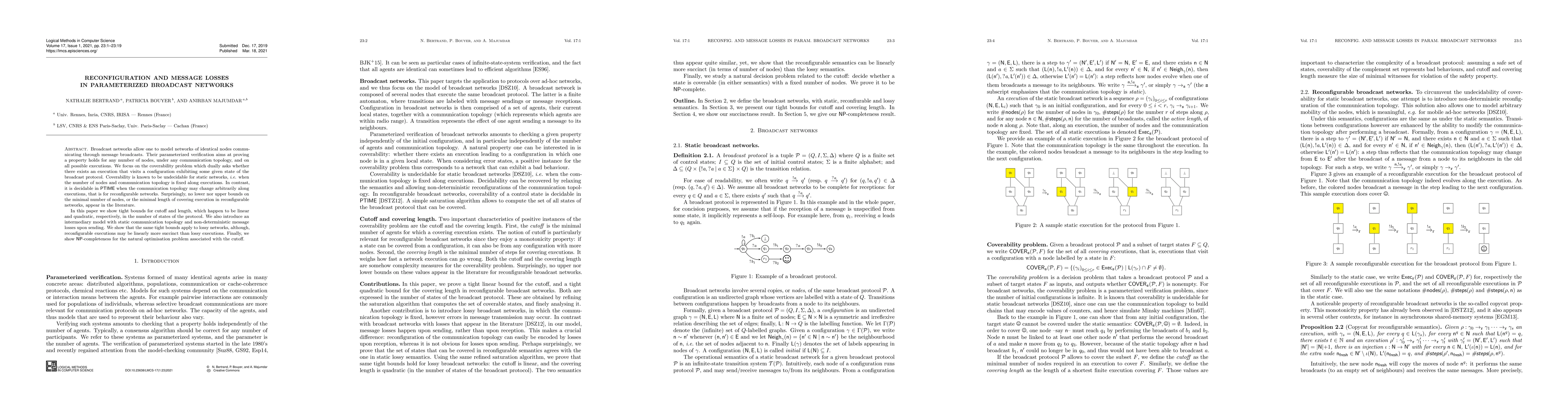 Thumbnail for Reconfiguration and Message Losses in Parameterized Broadcast Networks