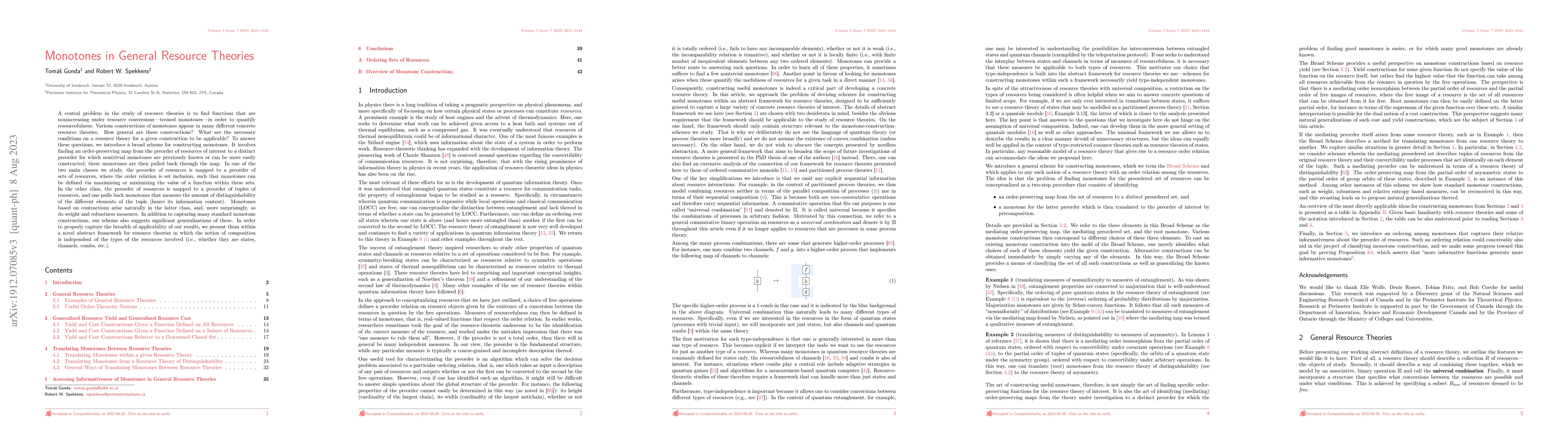 Thumbnail for Monotones in General Resource Theories