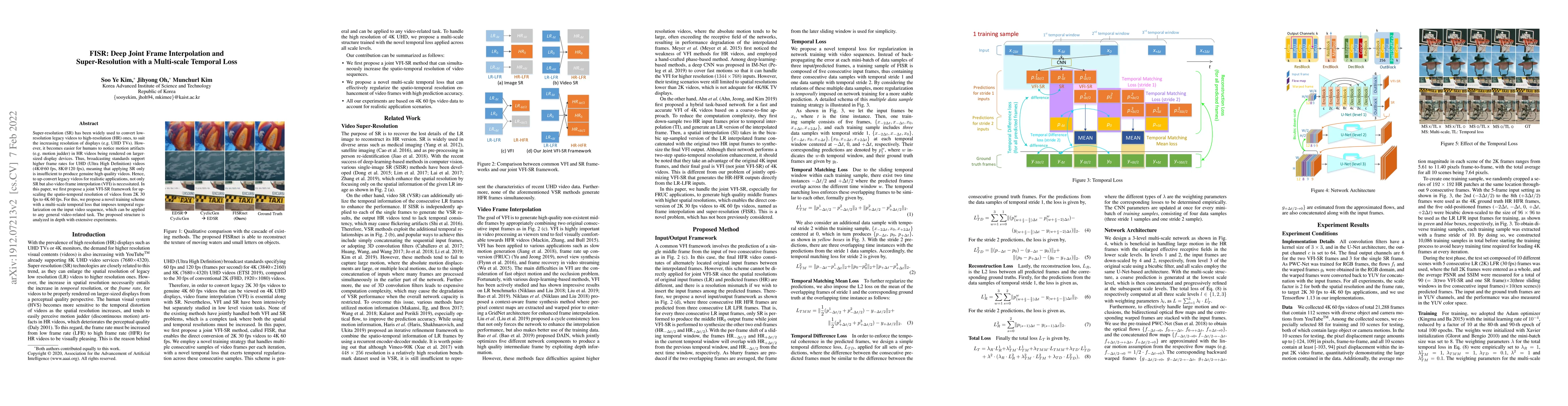 Thumbnail for FISR: Deep Joint Frame Interpolation and Super-Resolution with a
  Multi-scale Temporal Loss