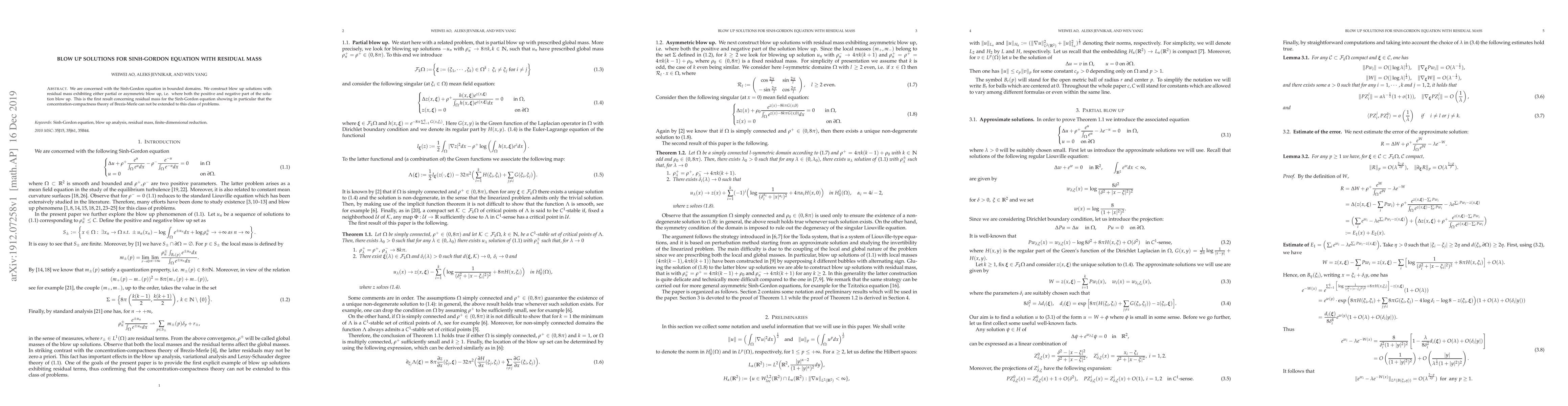 Thumbnail for Blow up solutions for Sinh-Gordon equation with residual mass