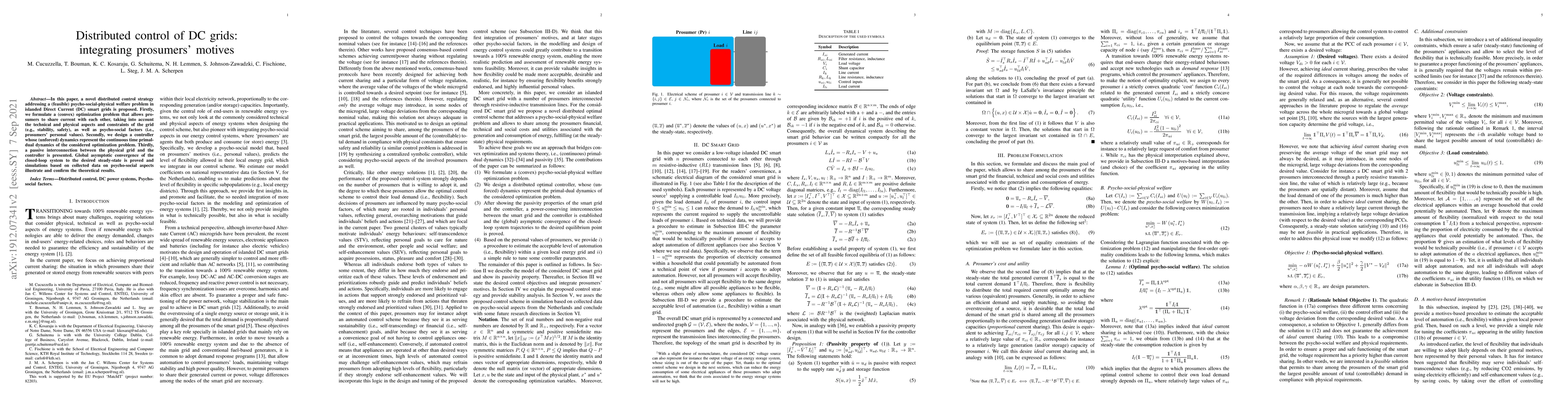 Thumbnail for Distributed control of DC grids: integrating prosumers motives