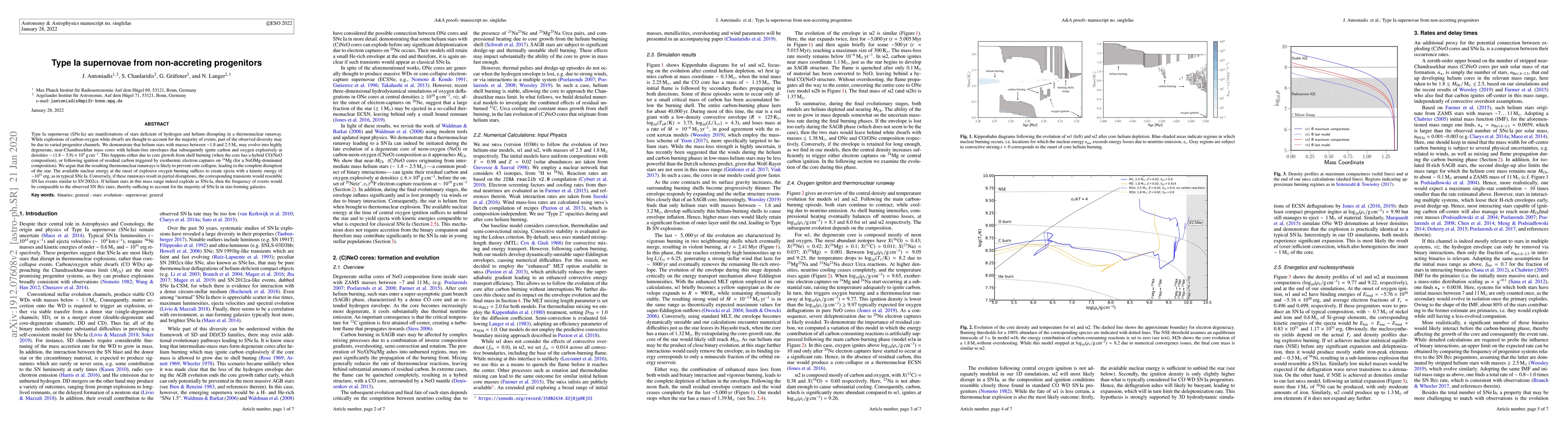 Thumbnail for Type Ia supernovae from non-accreting progenitors
