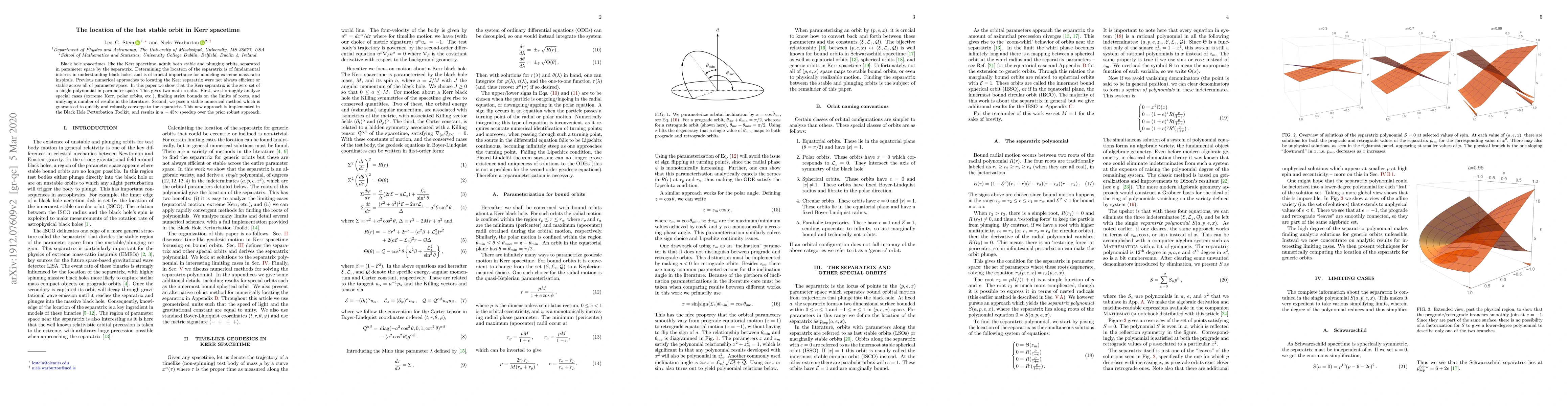 Thumbnail for The location of the last stable orbit in Kerr spacetime