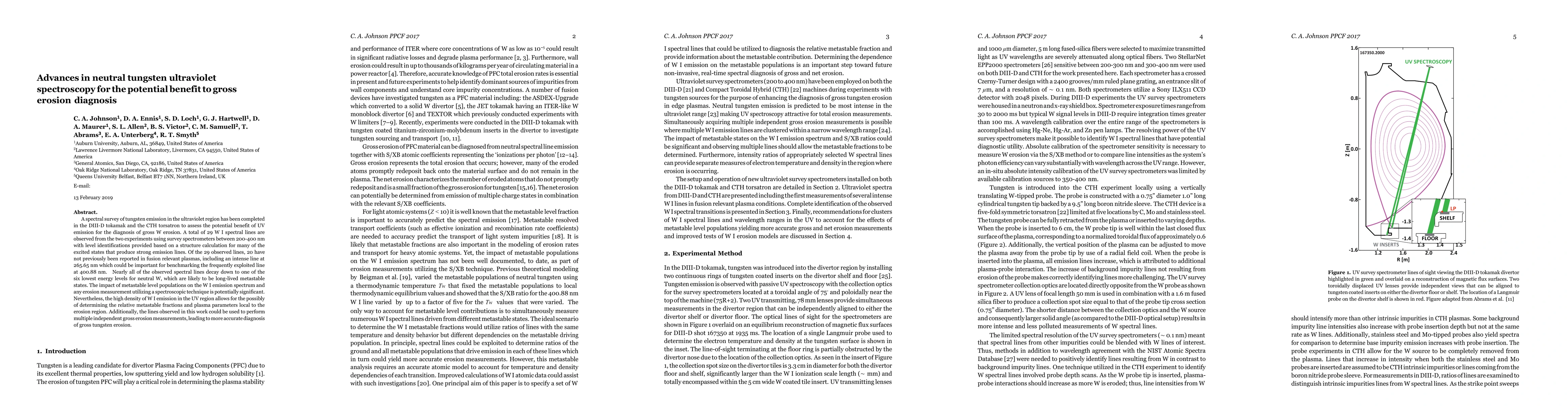 Thumbnail for Advances in neutral tungsten ultraviolet spectroscopy for the potential
  benefit to gross erosion diagnosis