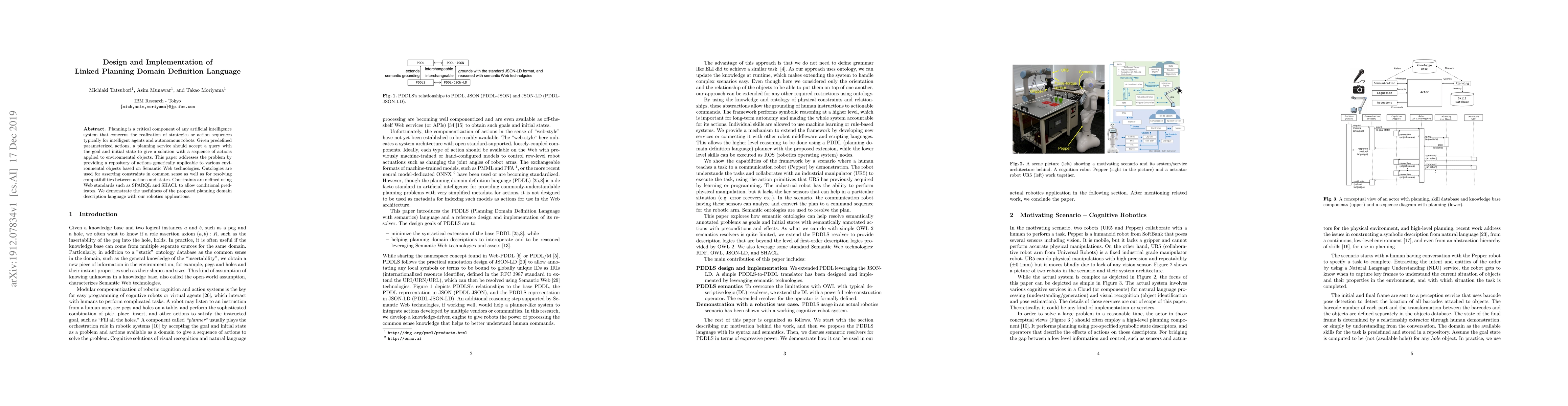 Thumbnail for Design and Implementation of Linked Planning Domain Definition Language