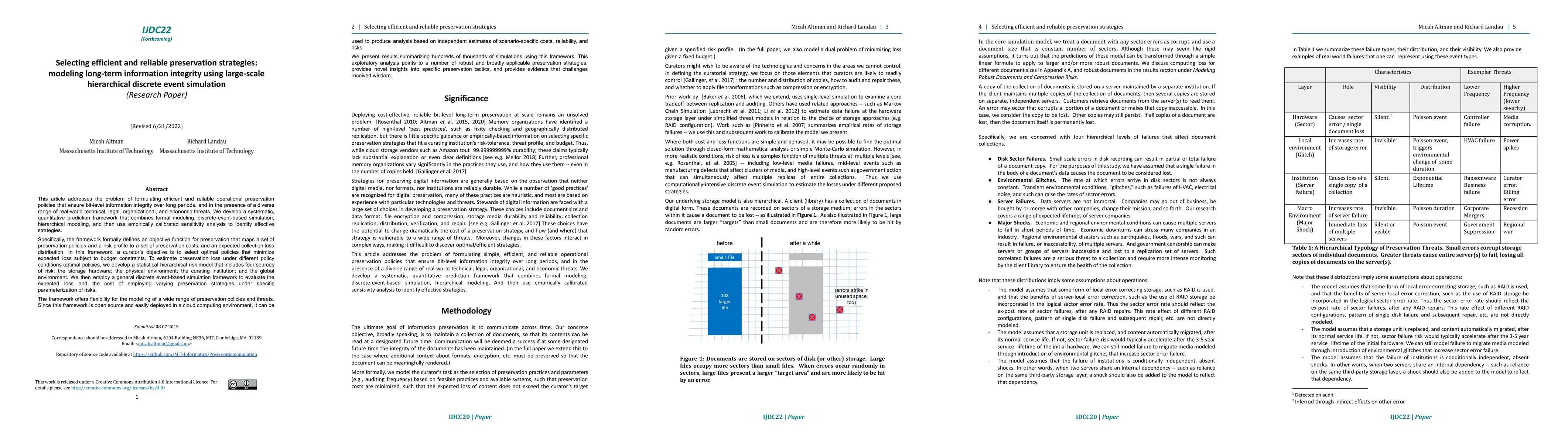 Thumbnail for Selecting efficient and reliable preservation strategies: modeling
  long-term information integrity using large-scale hierarchical discrete event
  simulation