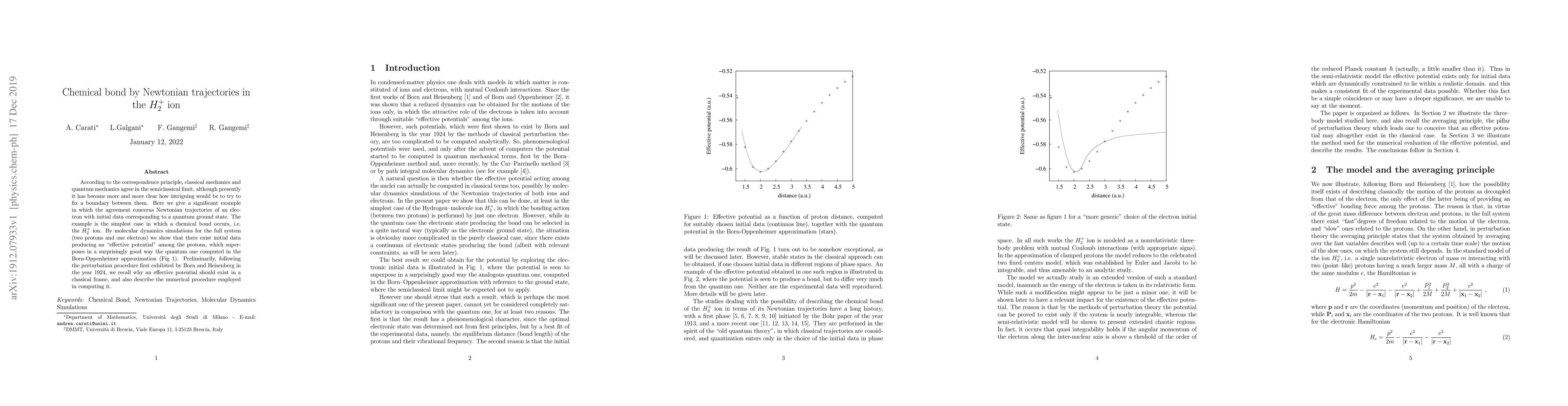 Thumbnail for Chemical bond by Newtonian trajectories in the $H_2^+$ ion