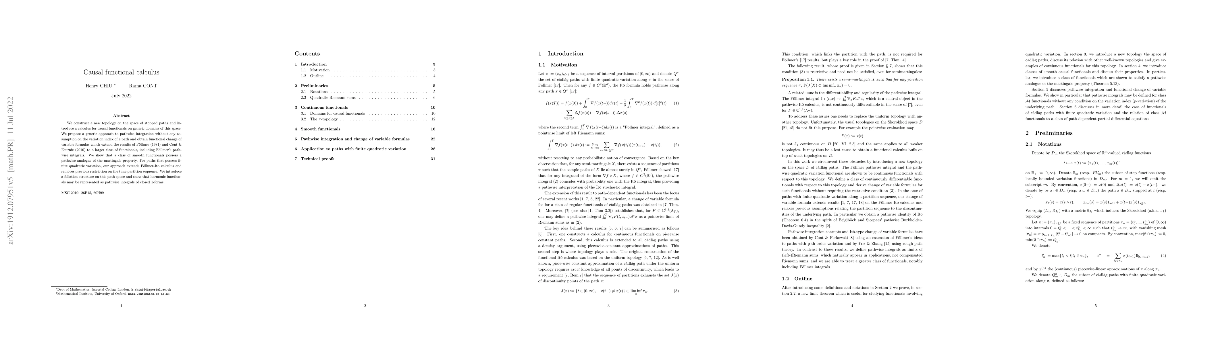 Thumbnail for Causal functional calculus
