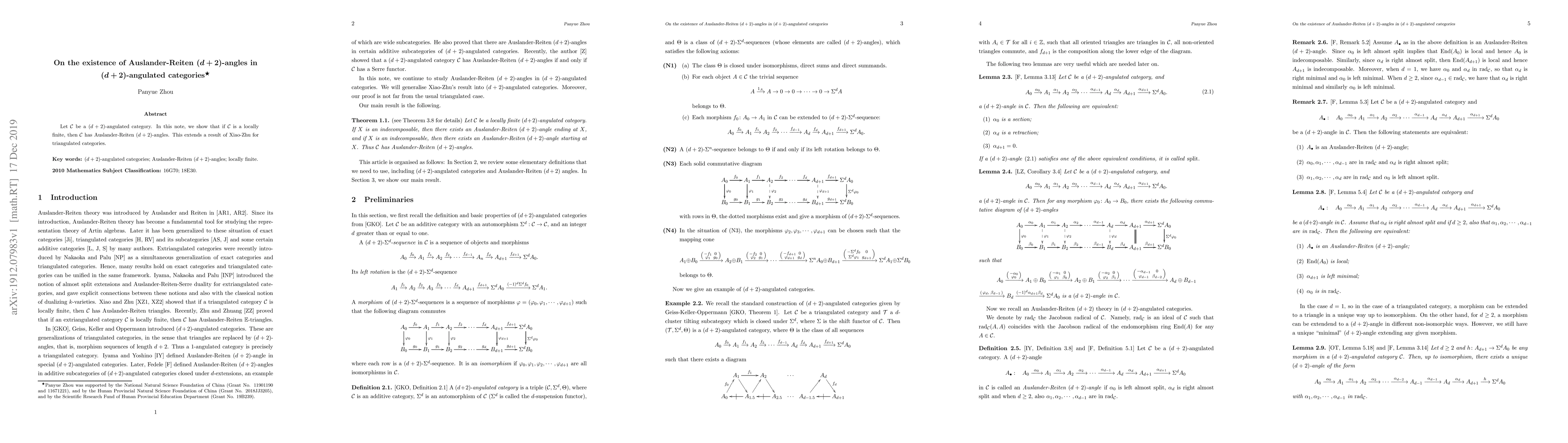 Thumbnail for On the existence of Auslander-Reiten (d+2)-angles in (d+2)-angulated
  categories
