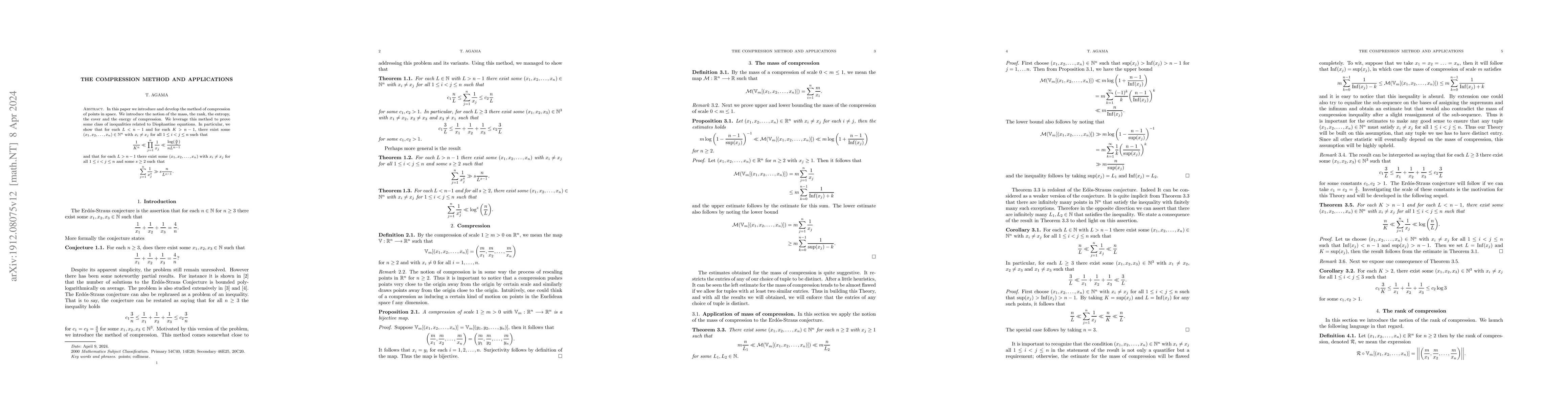 Thumbnail for The Compression method and applications