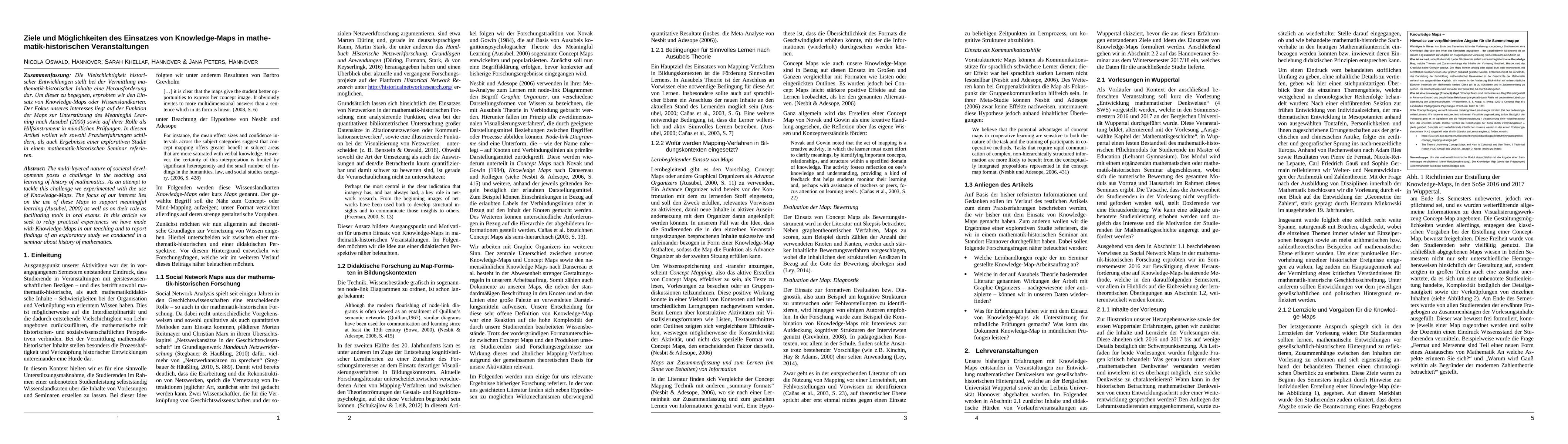 Thumbnail for Ziele und M\"oglichkeiten des Einsatzes von Knowledge-Maps in
  mathematik-historischen Veranstaltungen