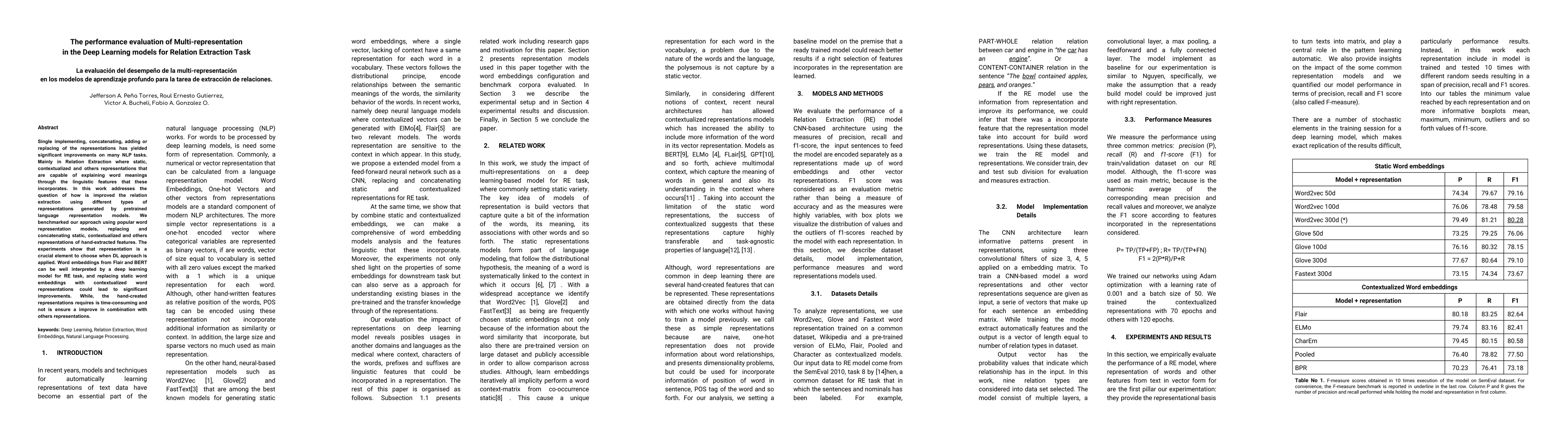 Thumbnail for The performance evaluation of Multi-representation in the Deep Learning
  models for Relation Extraction Task