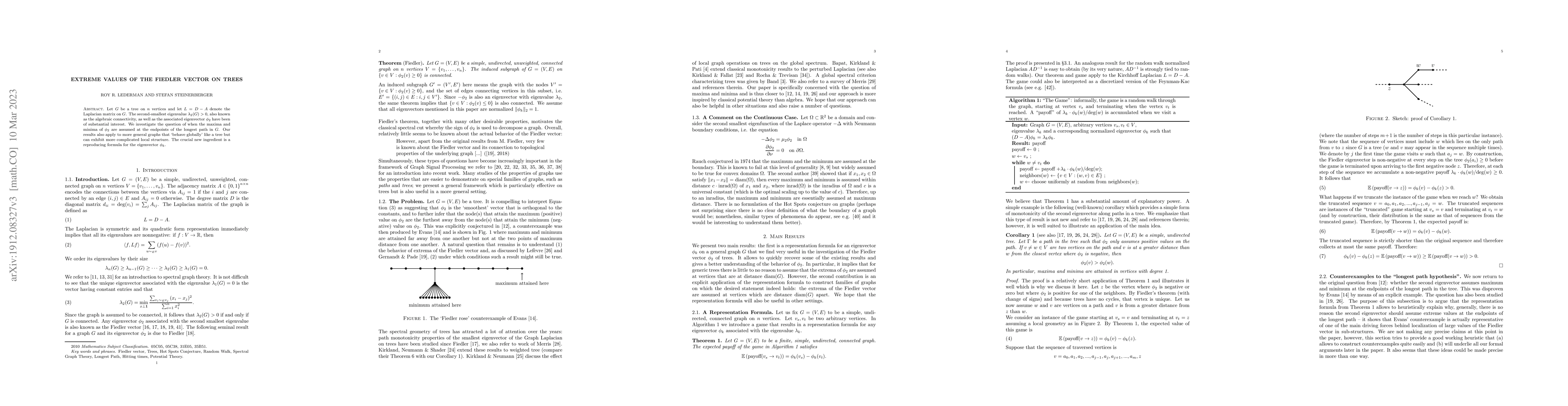 Thumbnail for Extreme Values of the Fiedler Vector on Trees