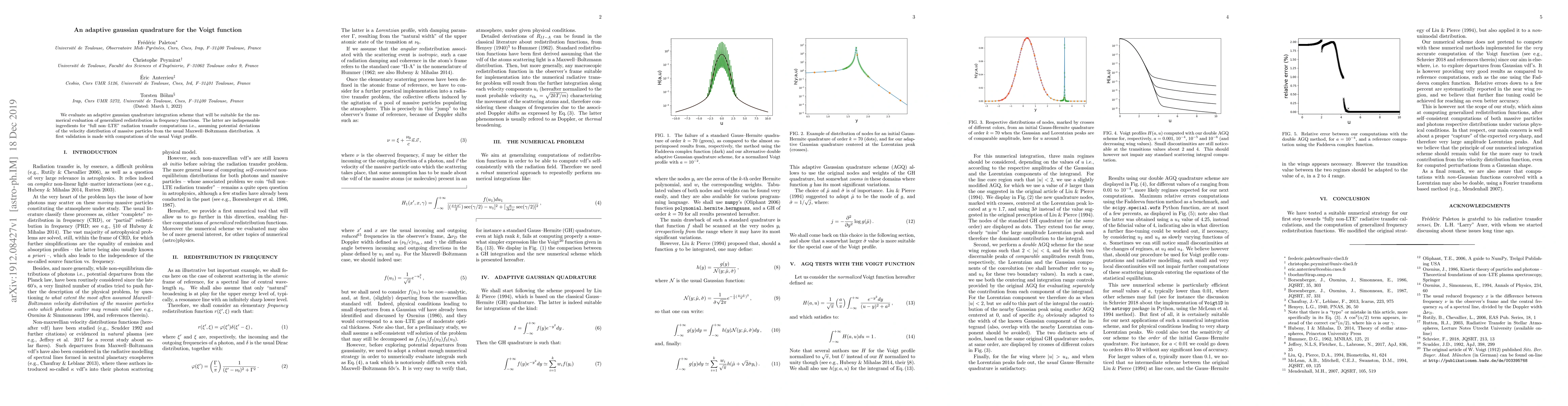 Thumbnail for An adaptive gaussian quadrature for the Voigt function