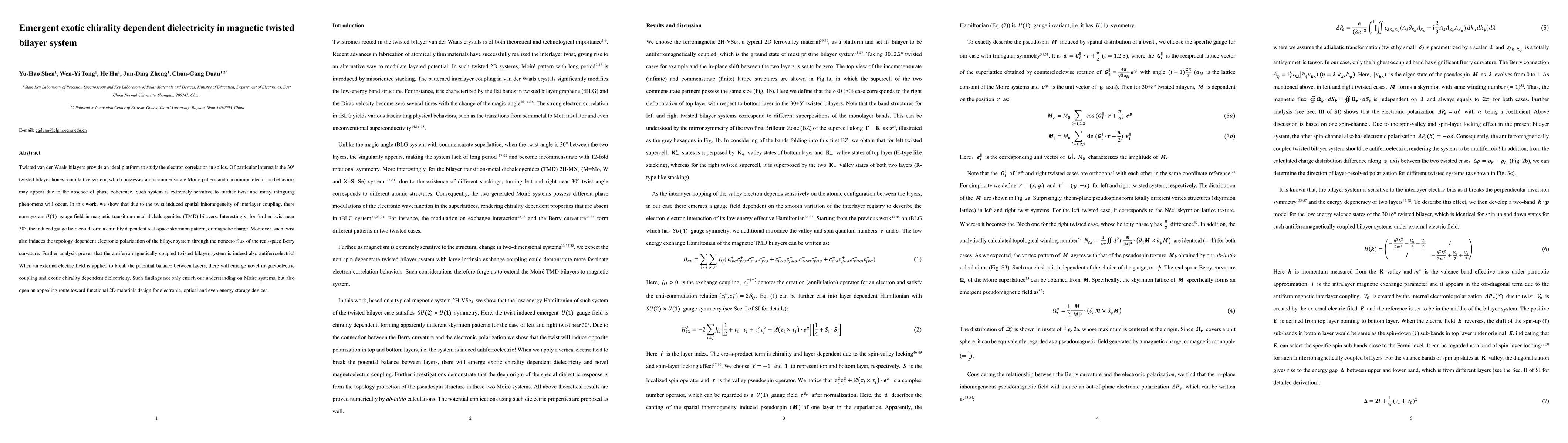 Thumbnail for Emergent exotic chirality dependent dielectricity in magnetic twisted
  bilayer system